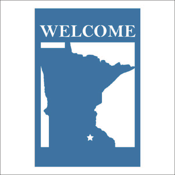 Load image into Gallery viewer, M104 Welcome to Our State - Metal Pole Banner