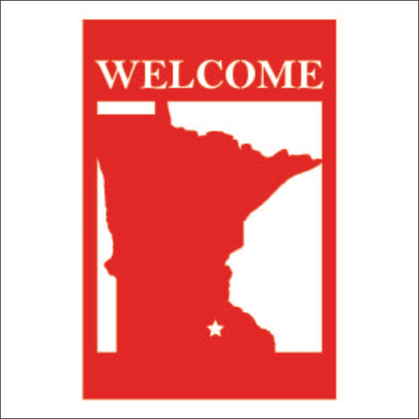 Load image into Gallery viewer, M104 Welcome to Our State - Metal Pole Banner