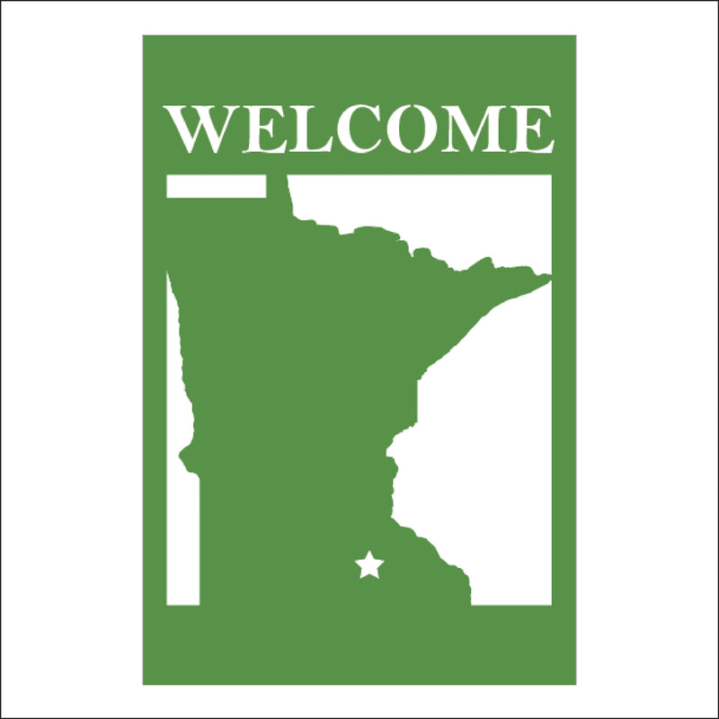 Load image into Gallery viewer, M104 Welcome to Our State - Metal Pole Banner