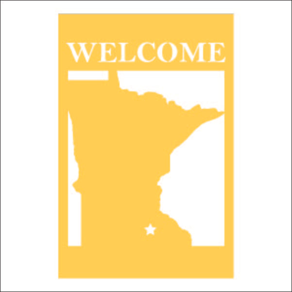 Load image into Gallery viewer, M104 Welcome to Our State - Metal Pole Banner