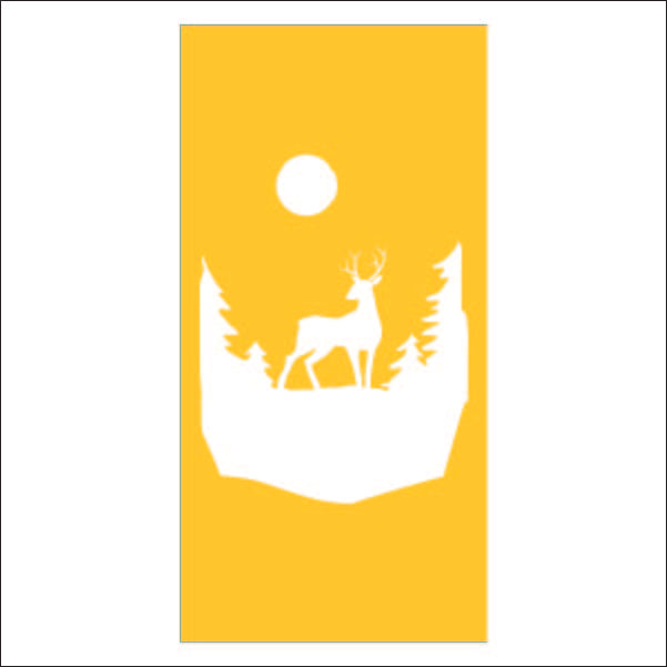 Load image into Gallery viewer, M108 Deer in the Woods - Metal Pole Banner