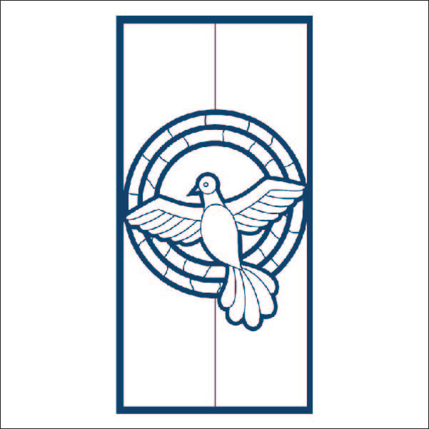 Load image into Gallery viewer, M106 Stained Glass Dove - Metal Pole Banner
