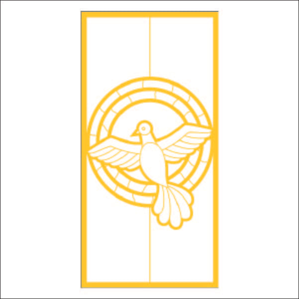 Load image into Gallery viewer, M106 Stained Glass Dove - Metal Pole Banner