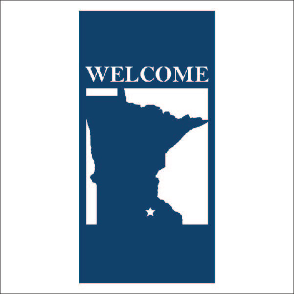 Load image into Gallery viewer, M104 Welcome to Our State - Metal Pole Banner