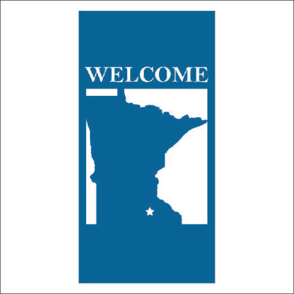 Load image into Gallery viewer, M104 Welcome to Our State - Metal Pole Banner
