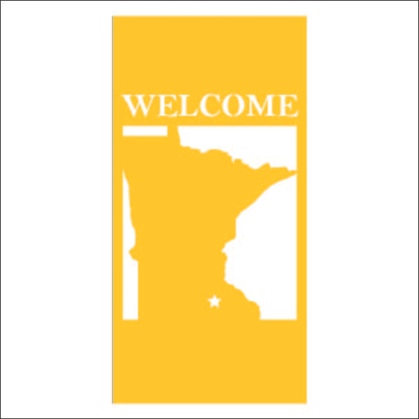 Load image into Gallery viewer, M104 Welcome to Our State - Metal Pole Banner