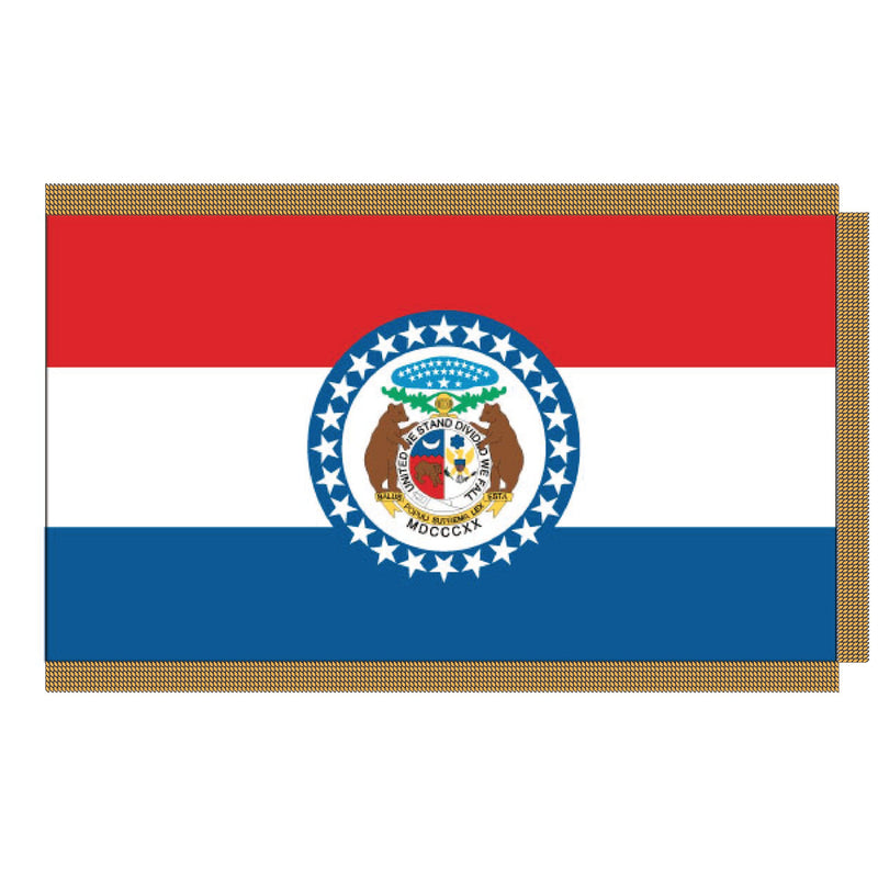 Load image into Gallery viewer, 3' x 5' Pole Hem and Fringe Nylon State Flags
