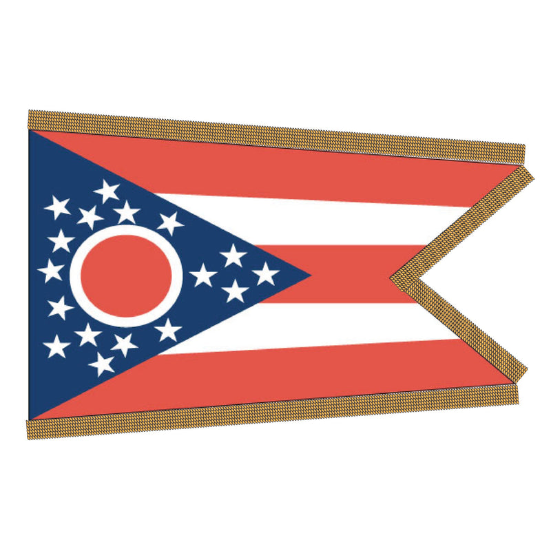 Load image into Gallery viewer, 3' x 5' Pole Hem and Fringe Nylon State Flags