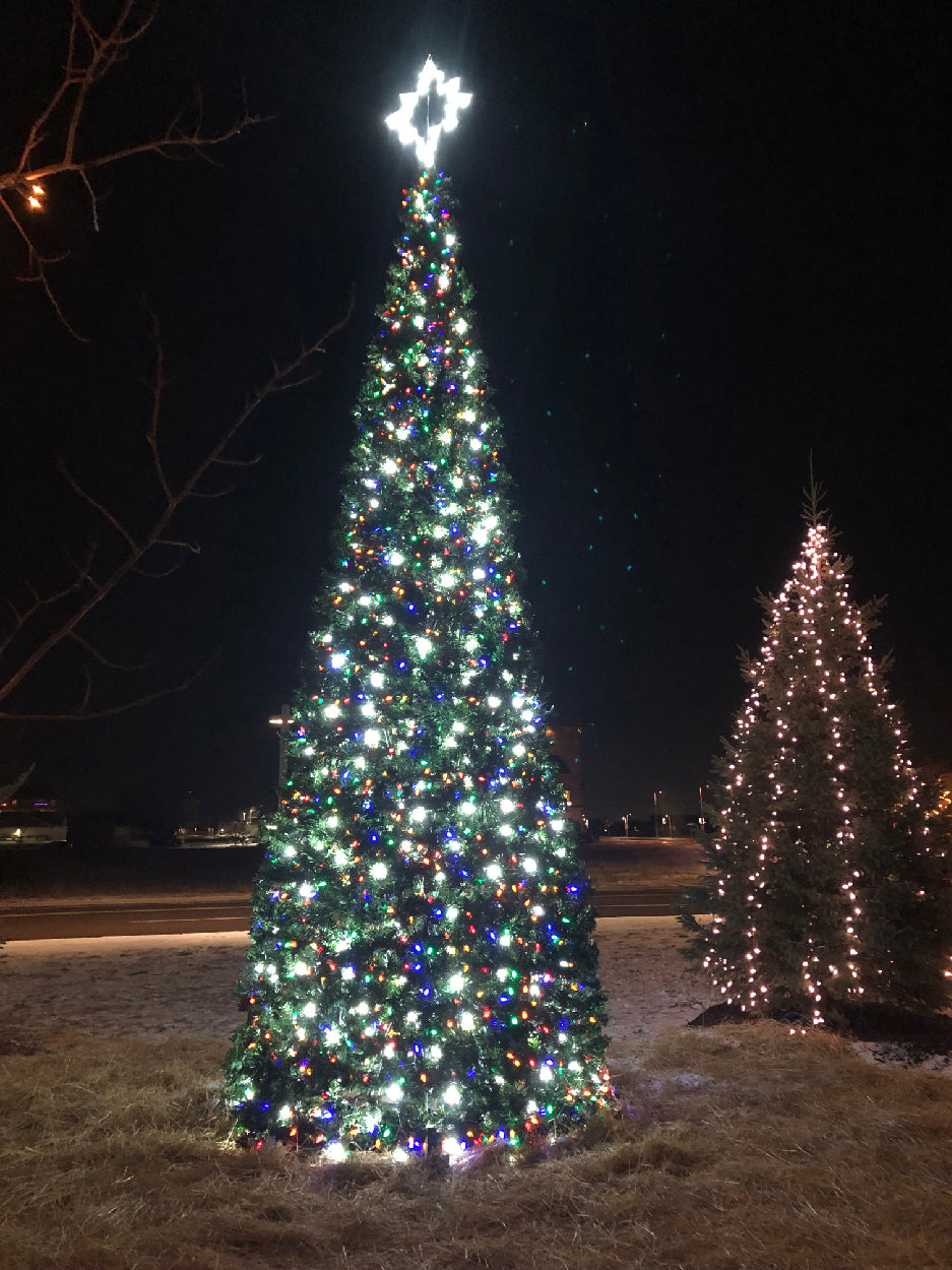 Pop-up Garland Wrapped Christmas Tree 