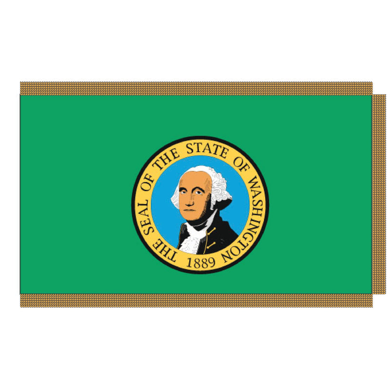 Load image into Gallery viewer, 3' x 5' Pole Hem and Fringe Nylon State Flags