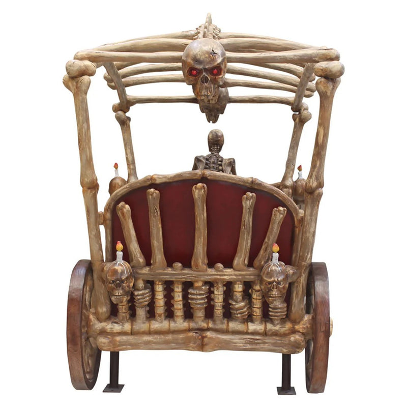 Load image into Gallery viewer, Skeleton Carriage Fiberglass Halloween Decoration