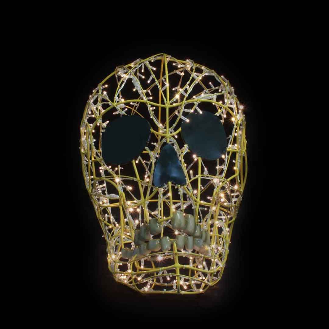 3' Skull Head Halloween Light Display - Display Sales
