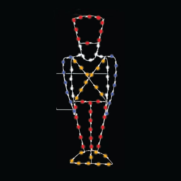 Load image into Gallery viewer, 4 ft. Toy Soldier Silhouette Christmas Pole Mounted Decoration