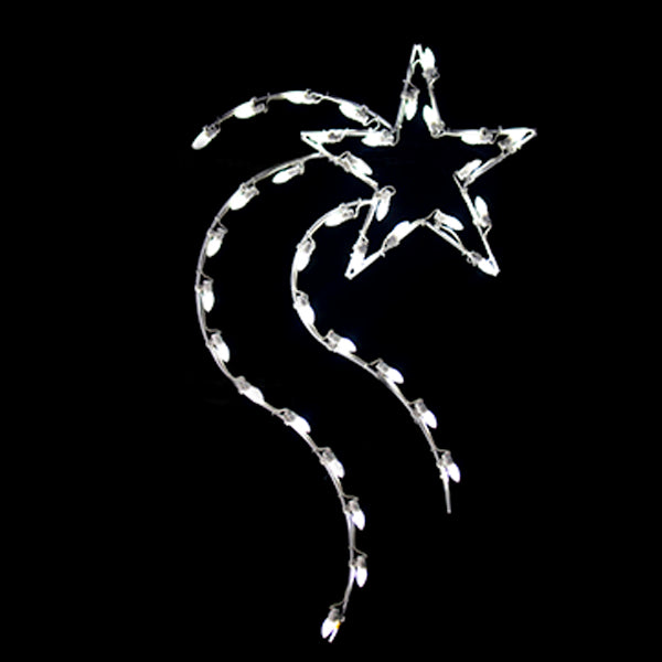 Load image into Gallery viewer, 6 ft. Designer Star Silhouette Christmas Pole Mounted Decoration