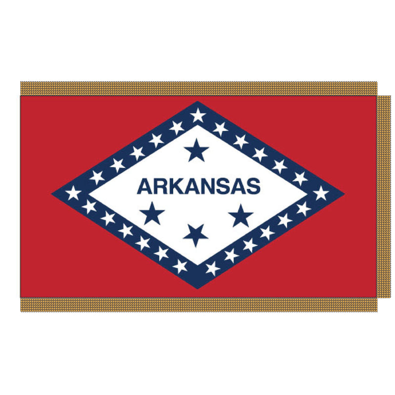 Load image into Gallery viewer, 4' x 6' Pole Hem and Fringe Nylon State Flags