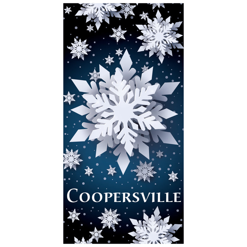 Load image into Gallery viewer, D443 Snow Flurry - Pole Banner