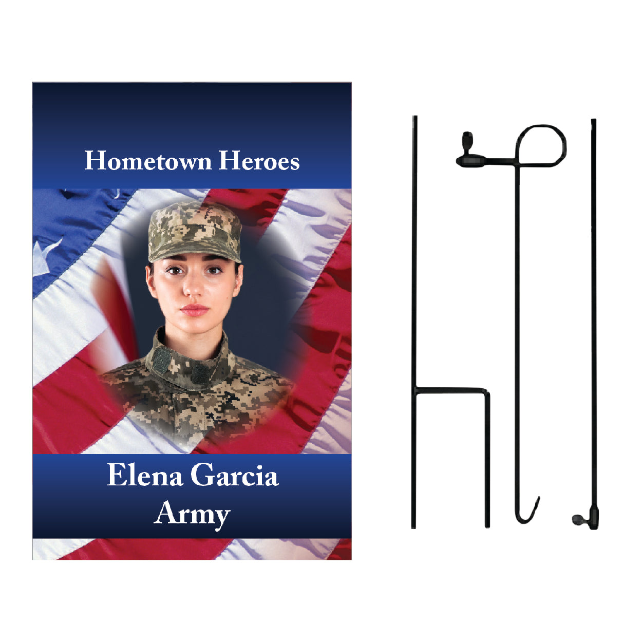 D446 Circle Flag Hometown Hero Garden Flag