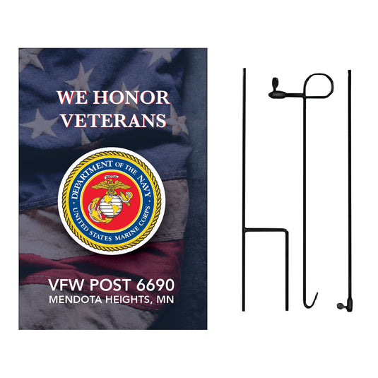 D501 We Honor Veterans Hometown Hero Garden Flag
