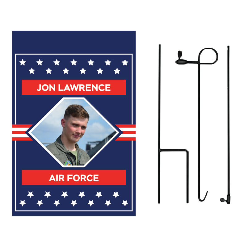 Load image into Gallery viewer, D548 Flag Stars Hometown Hero - Garden Flag