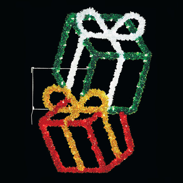 Load image into Gallery viewer, 5 ft. Gift Box Garland Christmas Pole Mounted Decoration