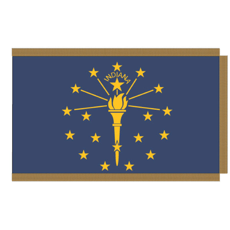 Load image into Gallery viewer, 4' x 6' Pole Hem and Fringe Nylon State Flags