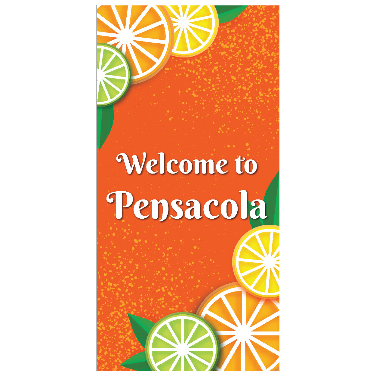 L102 Citrus Welcome - Pole Banner