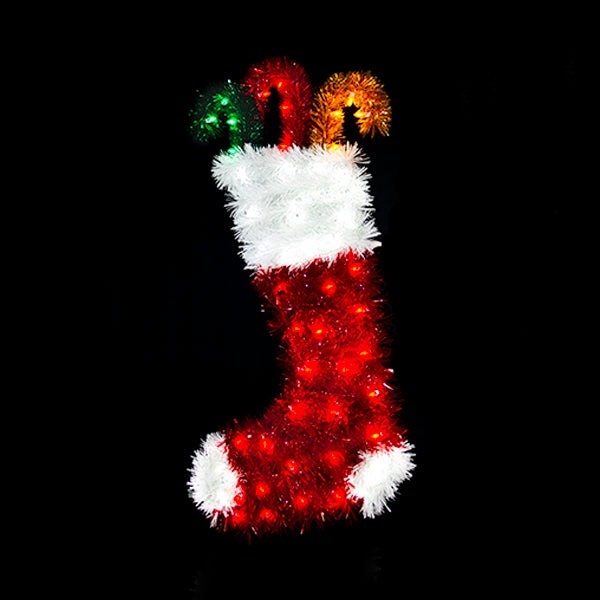 Load image into Gallery viewer, 6 Foot Stocking Pole Mounted Decoration DazzLED