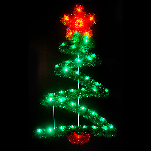 Load image into Gallery viewer, 4 foot ZigZag Christmas Tree Pole Mounted Decoration DazzLED