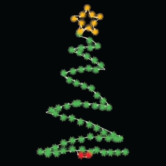 Color Silhouette Light Pole Christmas Decorations