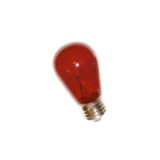 Red S14 Transparent Incandescent Sign Light Bulb