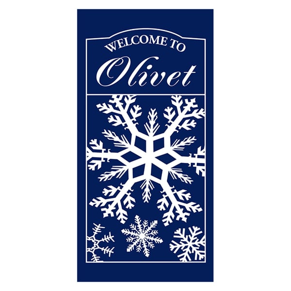Load image into Gallery viewer, Winter Flakes - Pole Banner