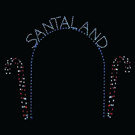 13' x 12' Santa Land Arch with Candy Canes