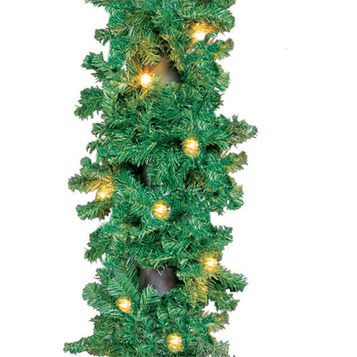 15 Foot Lighted Timberline Christmas Garland - Sunlight LED
