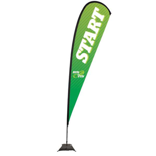 15' Teardrop Flag - Advertising Banner Kit - Single Sided