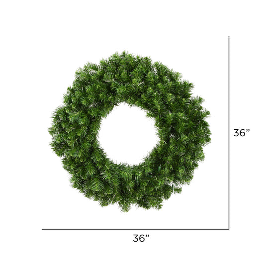 36 in. Unlit Artificial Commercial Christmas Wreath