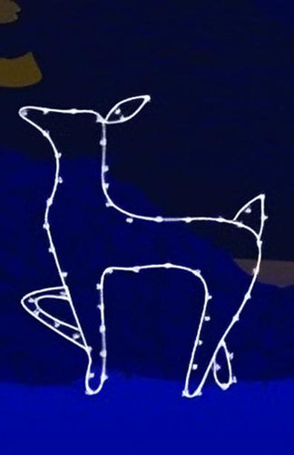 4.5 Ft Standing Doe Christmas Ground Mount Light Display