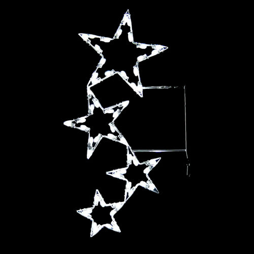 5'.5 Four Falling Stars Silhouette Pole Mounted Decoration