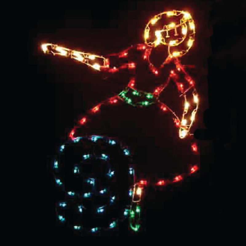 Load image into Gallery viewer, 5&#39; 12 Days of Christmas Ground or Pole Mount Christmas Light Display
