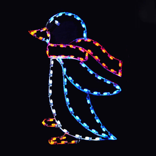 5' Penguin Silhouette Pole Mounted Decoration