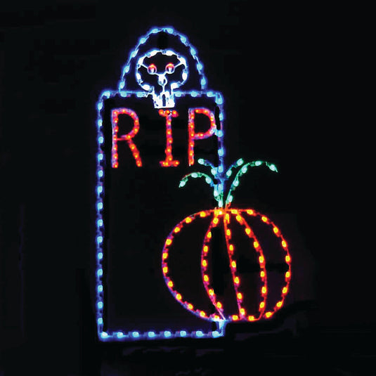 7' RIP Tombstone Pole Mount Halloween Decoration