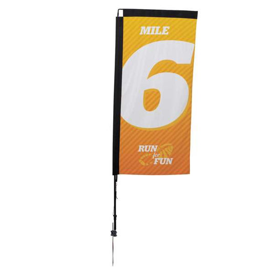 7' Rectangle Flag - Advertising Banner Kit - Single Sided