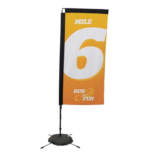 7' Rectangle Flag - Advertising Banner Kit - Single Sided