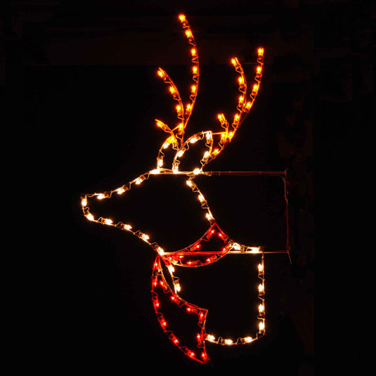 7' Deer Head Silhouette Pole Mounted Decoration