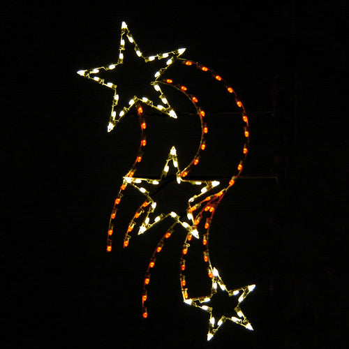 8' Falling Stars Silhouette Pole Mounted Decoration