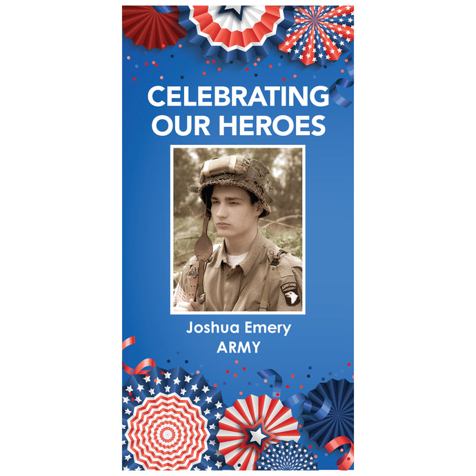 D448 Hometown Hero Patriot Blue - Pole Banner