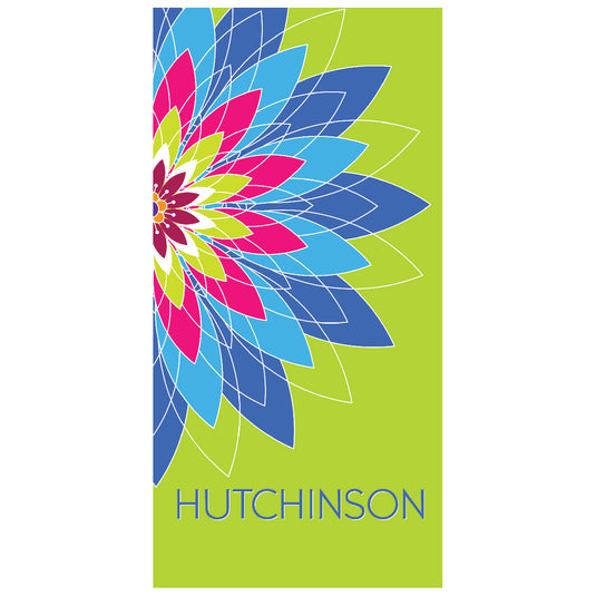 D475 Bright Abstract Bloom - Pole Banner