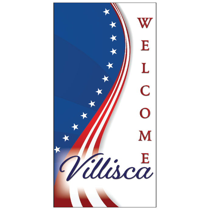D567 Patriotic Welcome - Pole Banner