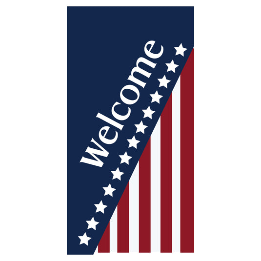 D586 Welcome Stars and Stripes - Pole Banner