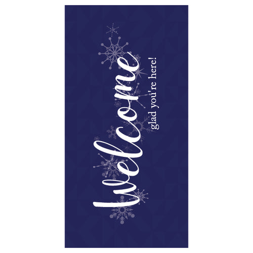 D591 Welcome Snowflakes - Pole Banner