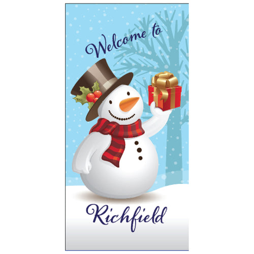 D636 Snowy Snowman - Pole Banner